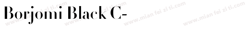 Borjomi Black C字体转换